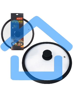 Крышка стеклянная с силиконовым ободком, серия CAPPELLO, 28 см диа, сил ручка, тм Mallony