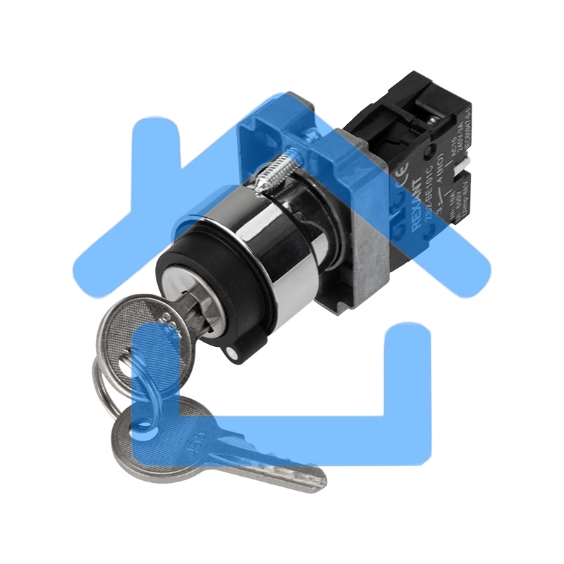 Переключатель BD21 2P с замком NO Rexant