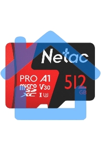 Карта MicroSD card Netac P500 Extreme Pro 512Gb, retail version w/SD adapter