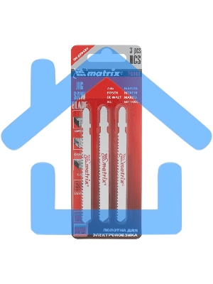 Полотна для электролобзика Matrix по дереву, 3 шт., 75 х 2,5мм, HCS, EU- хвостовик
