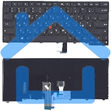 Клавиатура для ноутбука Lenovo ThinkPad T440 T440P T440S черная с указателем