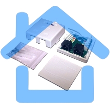 Настенная розетка, 2 порта RJ-45 категории 6, STP, белая