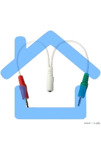 Кабель аудио сигнала Cablexpert, Jack3.5 нушники + 3.5 микрофон-> Jack3.5 4pin, длина 20см, белый