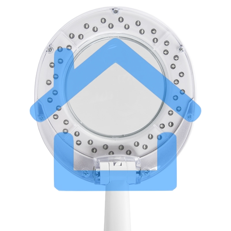 Лупа настольная 3D+12D Rexant с подсветкой 48 LED, белая