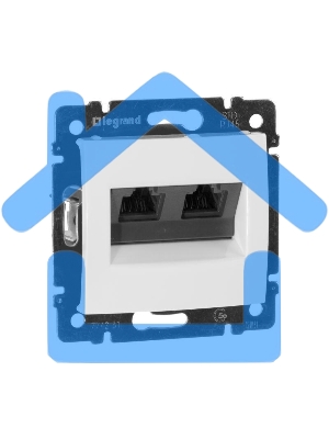 Компьютерная двойная розетка Legrand Valena 774231, белая RJ45 5 кат UTP
