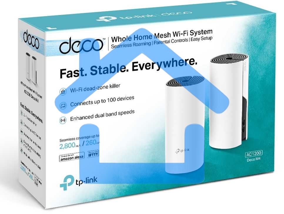 Роутер беспроводной TP-Link DECO M4 (DECO M4(2-PACK)) AC1200 10/100/1000BASE-TX (упак.:2шт)