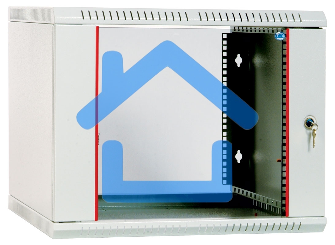 Шкаф телеком. настенный разборный 15U (600х520) дверь стекло (ШРН-Э-15.500) (1 коробка)