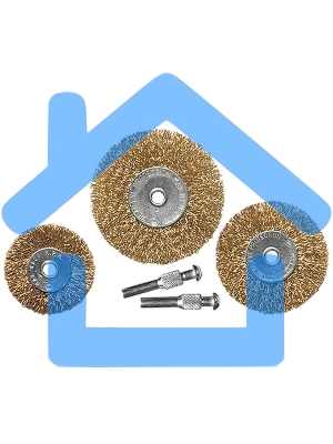 Набор щеток Matrix для дрели, 3 шт., 3 Плоские, 50-63-75 мм, со шпильками