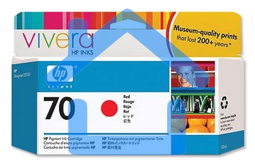Картридж струйный HP №70 C9456A красный для HP DJ Z2100/Z3100 (130мл)