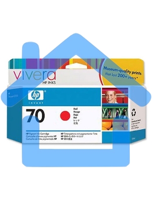 Картридж струйный HP №70 C9456A красный для HP DJ Z2100/Z3100 (130мл)