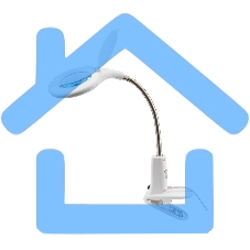 Лупа настольная 3D+12D Rexant с подсветкой 60 LED, прищепка, белая