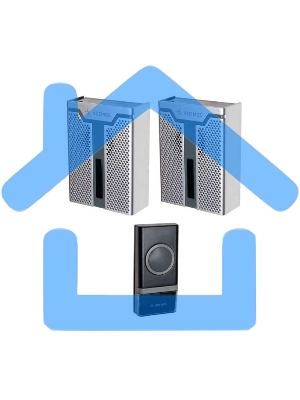 Звонок беспроводной Космос KOC_AG520C132 мелодии, 150м, белый