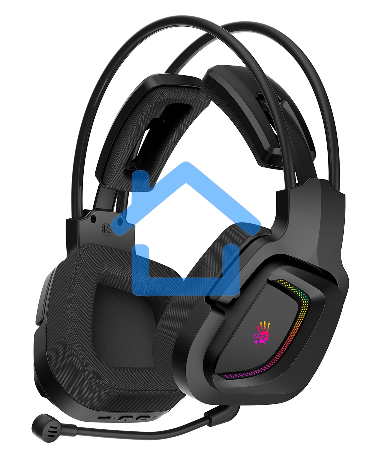 Наушники с микрофоном A4Tech Bloody MR575 черный BT оголовье (MR575)