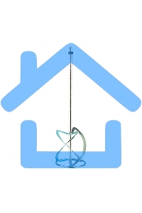 Насадка для миксера, для тяжелых растворов,160 х 590 мм, оцинкованная,хвостовик резьба М14 Сибртех