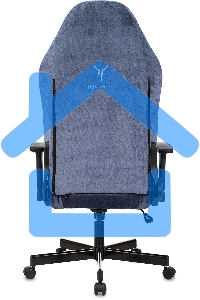 Кресло игровое Knight N1 Fabric синий Light-27 с подголов. крестовина металл