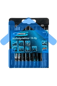 Набор полотен GROSS для электролобзика универсальный, 10шт., DIY, пластиковый кейс 78295