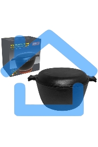 Кастрюля MALLONY CC-24/45 с крышкой-сковородкой,чугун, 4,5 л.