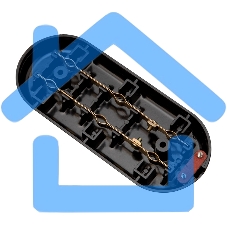 Колодка 3 гнезда карболитовая б/з 16 А, черная Rexant