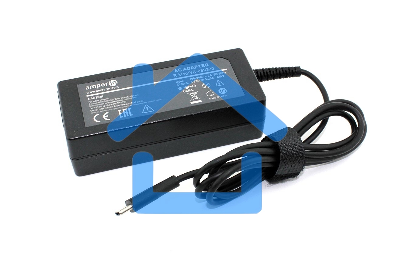 Блок питания (сетевой адаптер) Amperin AI-LN65C для ноутбуков Lenovo 20V 3.25A, Type-C