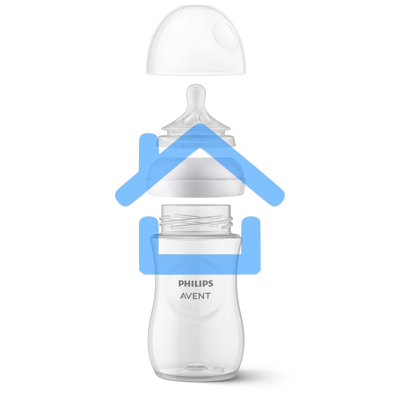 Бутылочка для кормления Philips SCY903/21 250 мл, 1 шт, серия NATURAL Response, пластик, BLUE