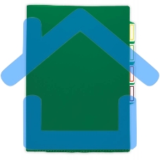 Папка-уголок Бюрократ -E356GRN 3 уровн. A4, пластик, 0.15мм, зеленый