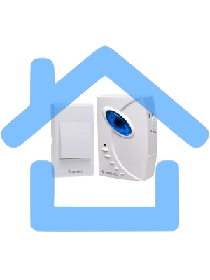 Звонок беспроводной Космос полиф. 32 мелодии 150м бел.