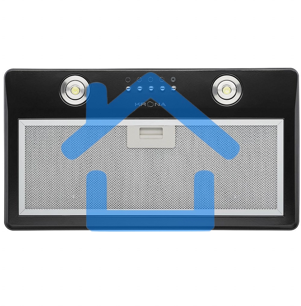 Вытяжка встраиваемая KRONA Runa 600 PB черный, 60 см, 845 куб. м/ч, 53 дБ