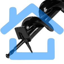 Шнек для грунта Denzel E-80, диаметр 80 мм, длина 800 мм, соединение 20 мм, несъемный нож