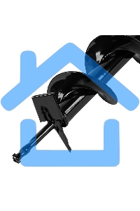 Шнек для грунта Denzel E-80, диаметр 80 мм, длина 800 мм, соединение 20 мм, несъемный нож