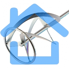 Насадка для миксера, для тяжелых растворов,160 х 590 мм, оцинкованная,хвостовик резьба М14 Сибртех