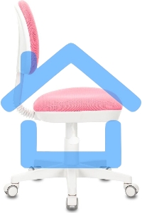 Кресло детское Бюрократ KD-3, на колесиках, ткань, розовый