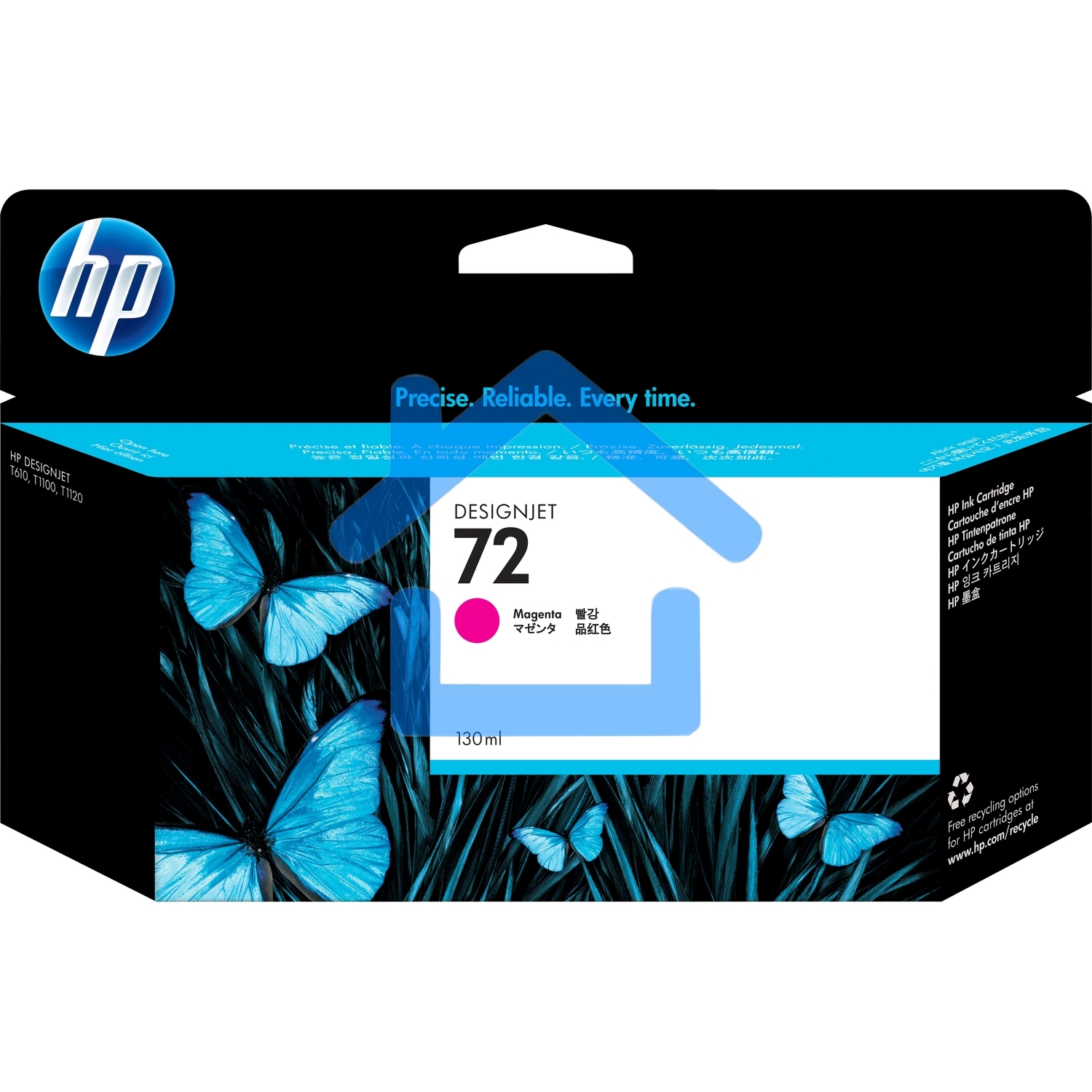 Картридж струйный HP №72 C9372A пурпурный для HP DJ T1100/T610 (130мл)