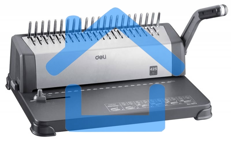 Переплетчик Deli E3872 A4/перф.12л.сшив/макс.425л./пластик.пруж.