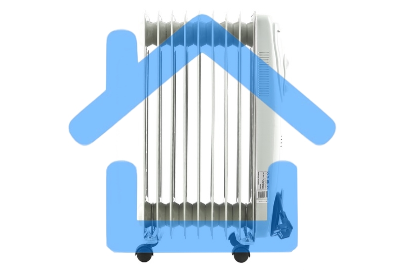 Обогреватель масляный Ресанта ОМ- 9Н (9 секций), белый, 2000 Вт, 20 м2, термостат 67/3/8