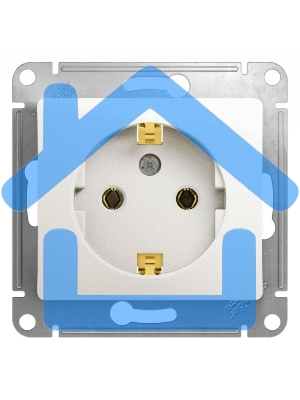 Механизм розетки 1-м Glossa 16А с заземл. перламутр SchE GSL000643