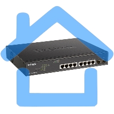 Коммутатор D-Link DGS-1100-10MPPV2/A3A, L2 Smart Switch with 8 10/100/1000Base-T ports and 2 1000Base-X SFP ports (6 PoE ports 802.3af/802.3at (30 W), 2 ports 802.3af/802.3at/802.3bt (90W), PoE Budget 242 W).8K