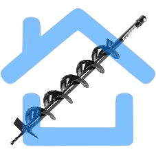 Шнек для грунта Denzel E-100, диаметр 100 мм, длина 800 мм, соединение 20 мм, несъемный нож