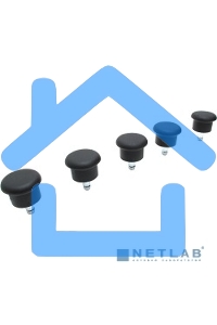 Набор заглушек для кресел Бюрократ FootSet35 черный для паркета/ламината