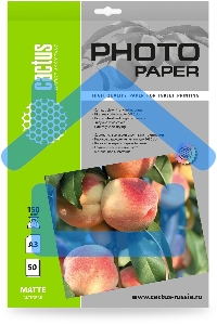 Фотобумага Cactus CS-MA315050 A3/150г/м2/50л./белый матовое для струйной печати