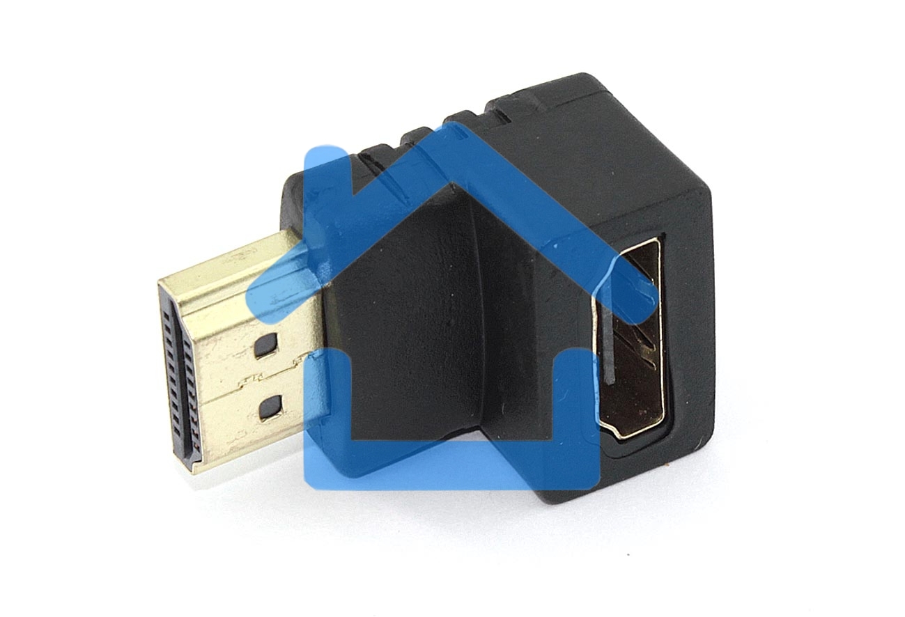 Удлинитель HDMI папа-мама угловой вниз