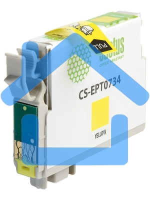 Картридж струйный Cactus CS-EPT0734 (T0734) желтый (11,4 мл) для Epson Stylus С79/C110/СХ3900/CX4900/CX5900/CX7300/CX8300/CX9300