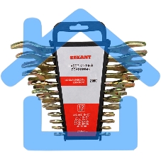 Набор ключей рожковых Rexant (6х7-30х32 мм), 12 шт., желтый цинк