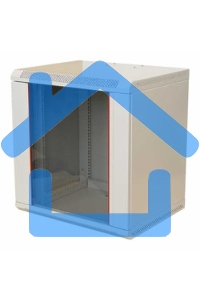 Шкаф настенный ЦМО ШРН-12.650 12U 600x650мм пер.дв.стекл несъемные бок.пан. 50кг серый