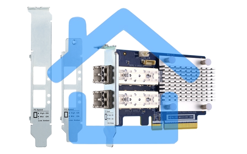 Сетевая карта QNAP QXP-16G2FC Dual-port Fiber Channel adapter, 2 x 16 Gb / s SFP +, PCIe Gen3 x8. For QTS OS ONLY