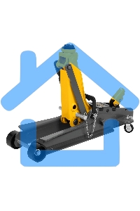 Домкрат гидравлический подкатной с фиксатором Denzel 2,5 т,85-385 мм, в пласт. кейсе