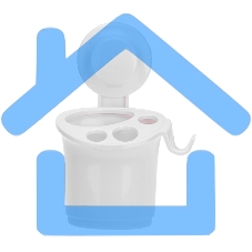 Стакан для зубных щеток и пасты HALSA HLS-F-113W на вакуумной присоске