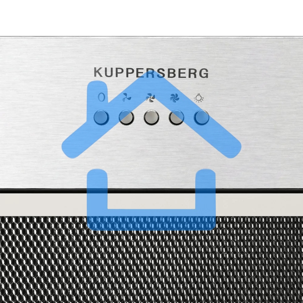 Встраиваемая вытяжка Kuppersberg INPUSH 60 X, High-Tech, 60 см, механическое управление, обратный клапан, 3 скорости, 780 м3/ч, периметральное всасывание, угольный фильтр KF-SC 2 (опция), уровень шума 62 дБ, нержавеющая сталь