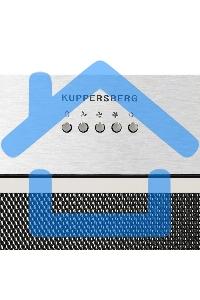 Встраиваемая вытяжка Kuppersberg INPUSH 60 X, High-Tech, 60 см, механическое управление, обратный клапан, 3 скорости, 780 м3/ч, периметральное всасывание, угольный фильтр KF-SC 2 (опция), уровень шума 62 дБ, нержавеющая сталь