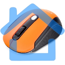 Мышь беспроводная Gembird MUSW-420-3 оранжевый, 1600 dpi, радиоканал, USB, кнопки - 4