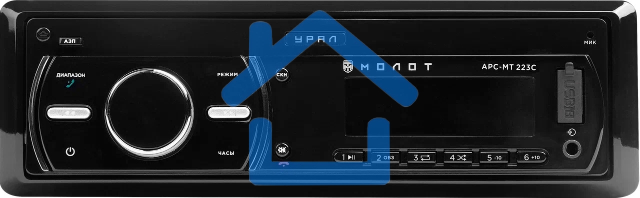 Автомагнитола Ural Молот АРС-МТ 223С 1DIN 4x25Вт